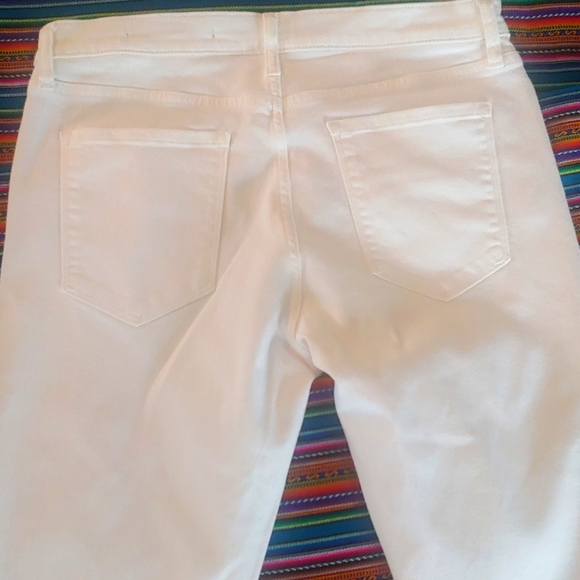 Banana Republic Women's Premium Denim Mid Rise Skinny Jeans, White, Size 31 - Picture 3 of 12